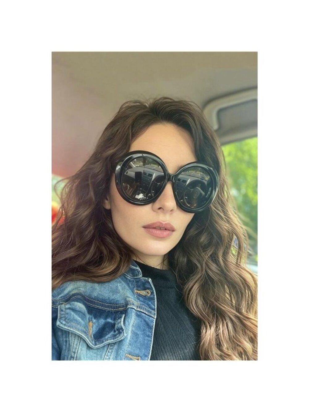 Oversized Round Frame Fashion Sunglasses